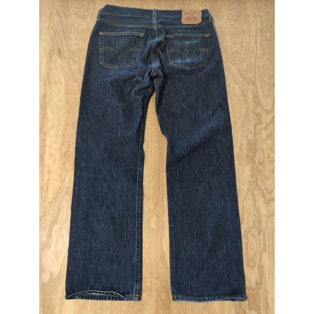 Levi's Men's 501 Original Fit Straight‎ Leg Button Fly Jeans 36x32 34x32